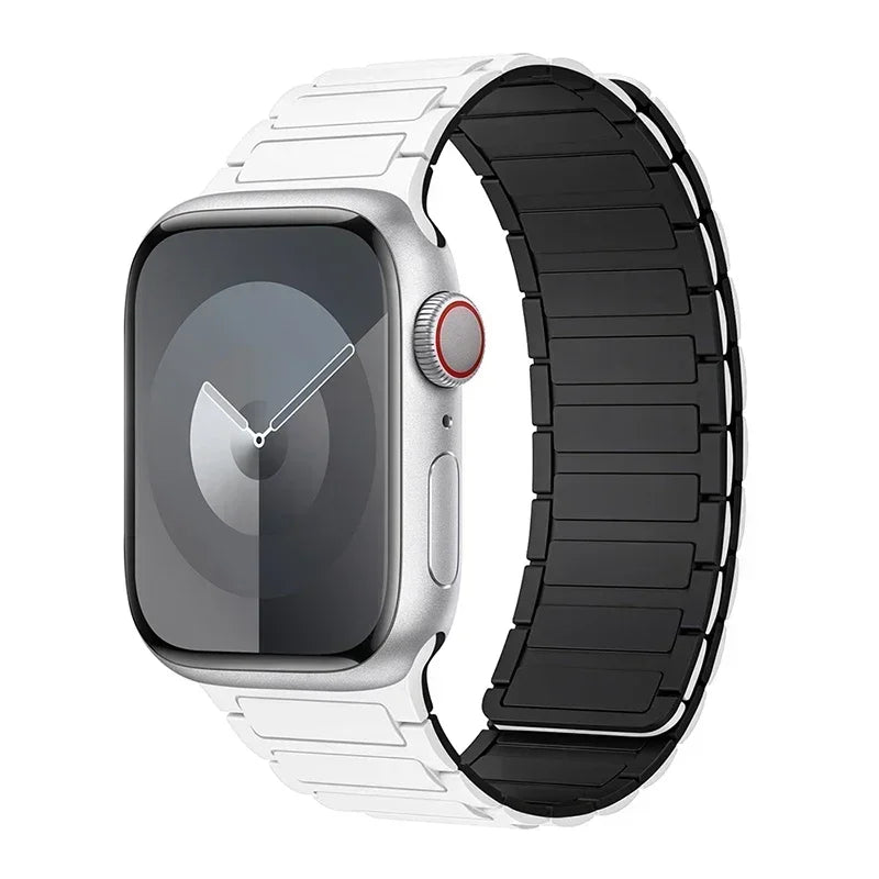 Magnetic Silicone Loop Band for Apple Watch – Adjustable Strap for Series 9/8/7/6/5/4/3/SE/Ultra