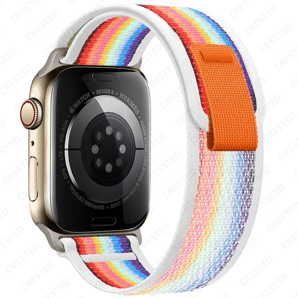 Trail Loop Strap for Apple Watch – Adjustable Sport Band (40–49mm, Ultra/Series Compatible)