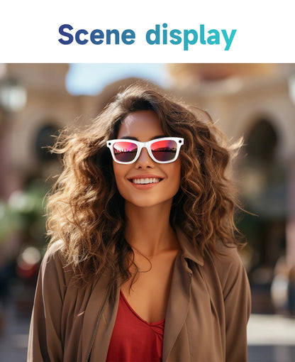 AI Smart Camera Glasses – Photo/Video Recording, Translation & Call Sunglasses (Waterproof)