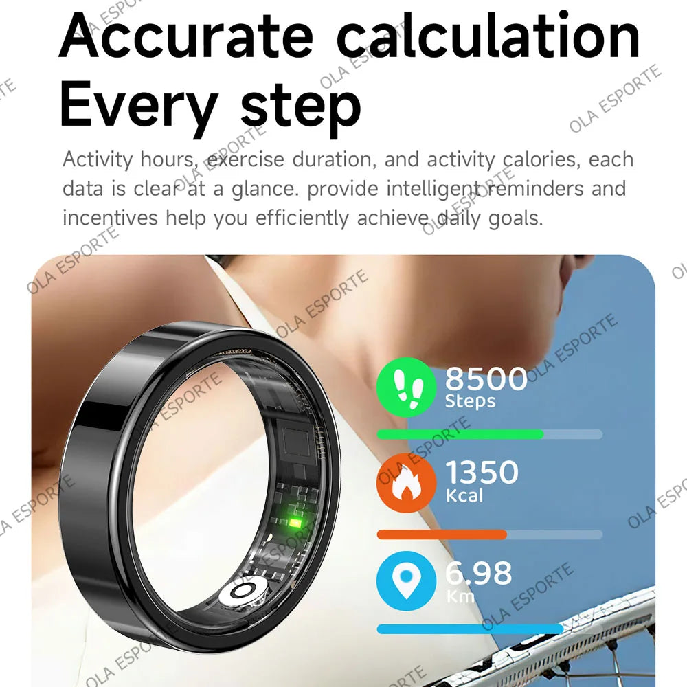2026 Smart Ring – Heart Rate, Blood Pressure, Sleep & Motion Tracking, IP68 Waterproof