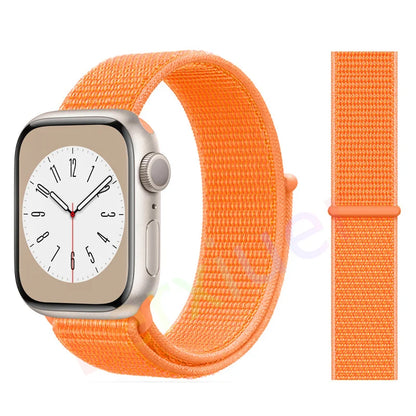 Nylon Loop Strap for Apple Watch Band 46mm 44mm 40mm 42mm 45mm 41mm 49mm 44 mm Bracelet iWatch Series Ultra 2 11 10 9 SE 7 6 5 4