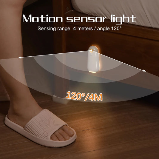 LED Motion Sensor Night Light – 8 Color USB Rechargeable Toilet & Corridor Light