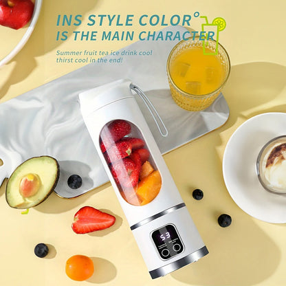 Portable Electric Juicer 450ml – USB Rechargeable Mini Blender Bottle for Travel & Home