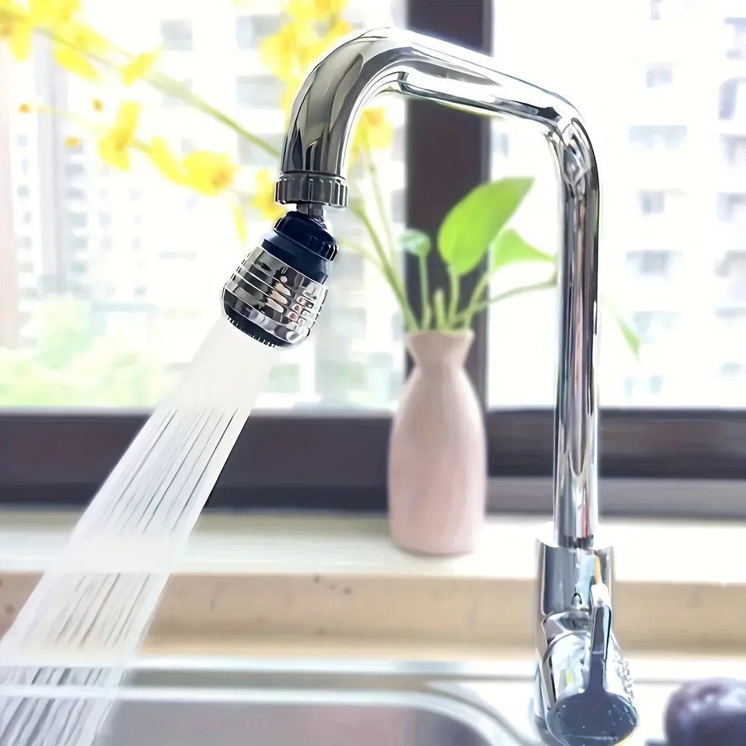 Rotating Faucet Sprayer Extender – Water Saving Splash-Proof Kitchen Tap Attachment