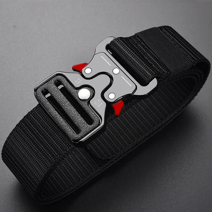 Genuine Tactical Belt Quick Release Outdoor Military Belt Soft Real Nylon Sports Accessories Men And Women Black Belt