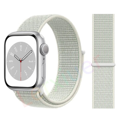 Nylon Loop Strap for Apple Watch Band 46mm 44mm 40mm 42mm 45mm 41mm 49mm 44 mm Bracelet iWatch Series Ultra 2 11 10 9 SE 7 6 5 4