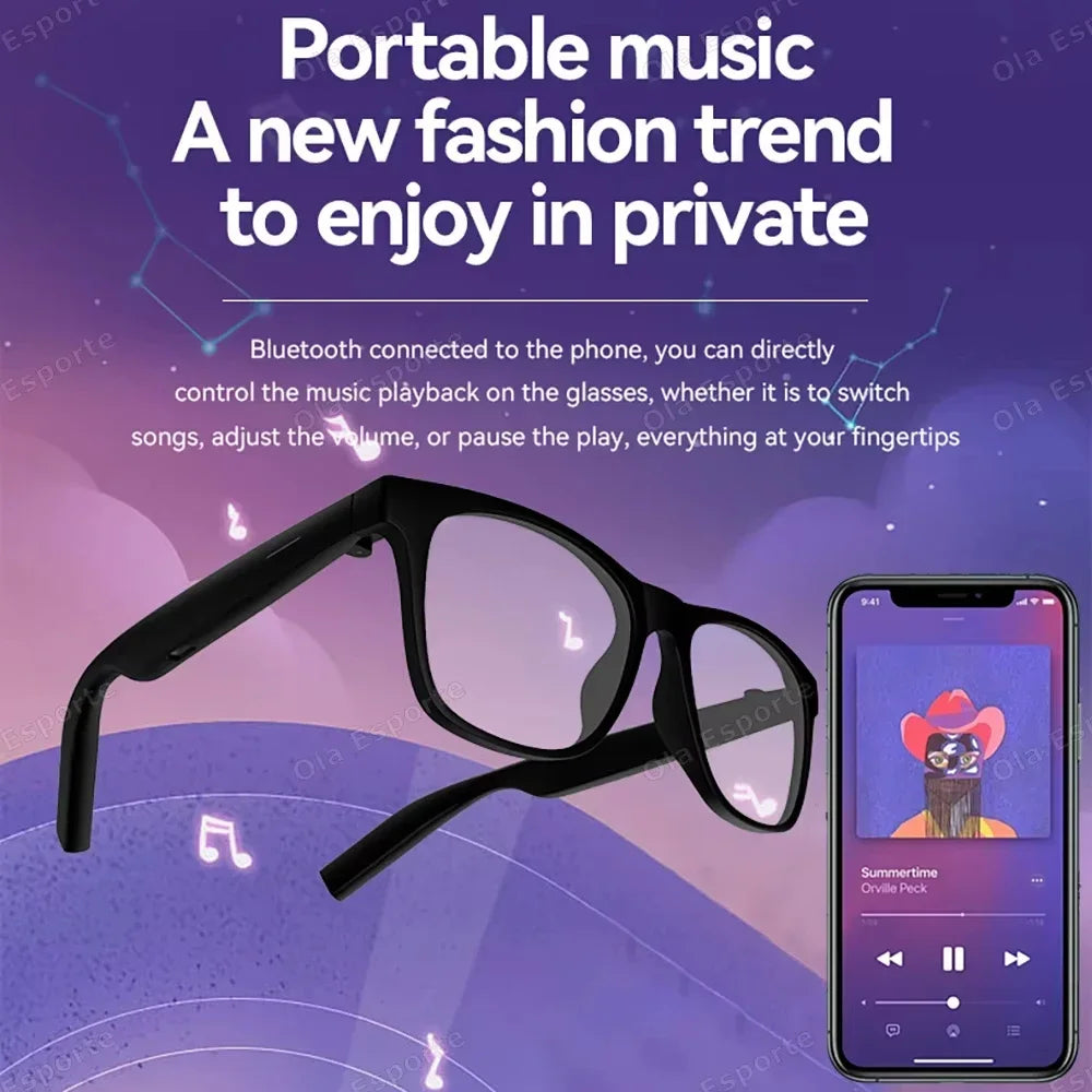 Lenovo 8K AI Smart Camera Glasses Remote Control Touch Photo Recording Translator Voice Assistant Wireless Bluetooth5.3 Sunglass