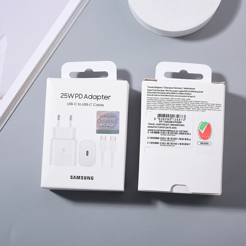 Samsung EP-TA800 Charger Super Fast Wall Charging Adapter 100CM PD Type C Cable for Galaxy Note 10 20 Pro S22 S21 Ultra S10+ A55