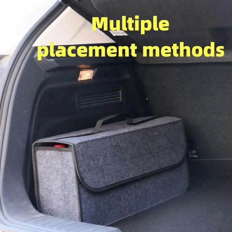 Large Car Trunk Organizer – Anti-Slip Compartment Storage Bag Felt Tool Box