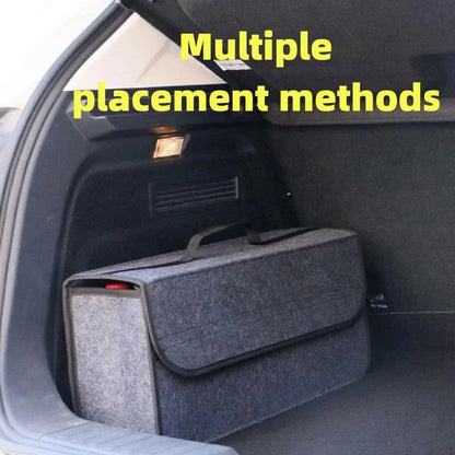 Large Car Trunk Organizer – Anti-Slip Compartment Storage Bag Felt Tool Box
