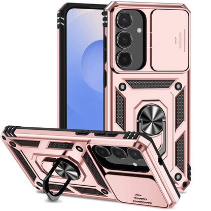 Armor Case For Samsung Galaxy S25 FE S25Edge A17 A07 A56 A26 A36 A16 A06 S25FE Coque Ring Holder Shockproof Lens Protect Cover
