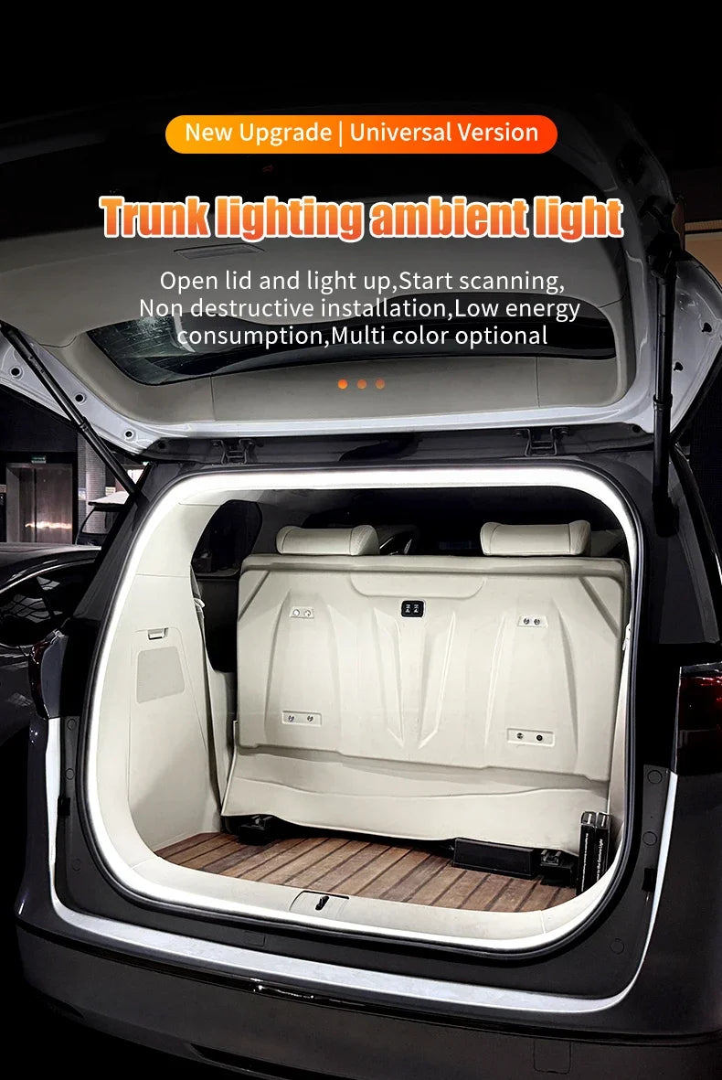 LED Trunk Light Strip – Automatic Sensing Interior Ambient Lighting (Wireless)