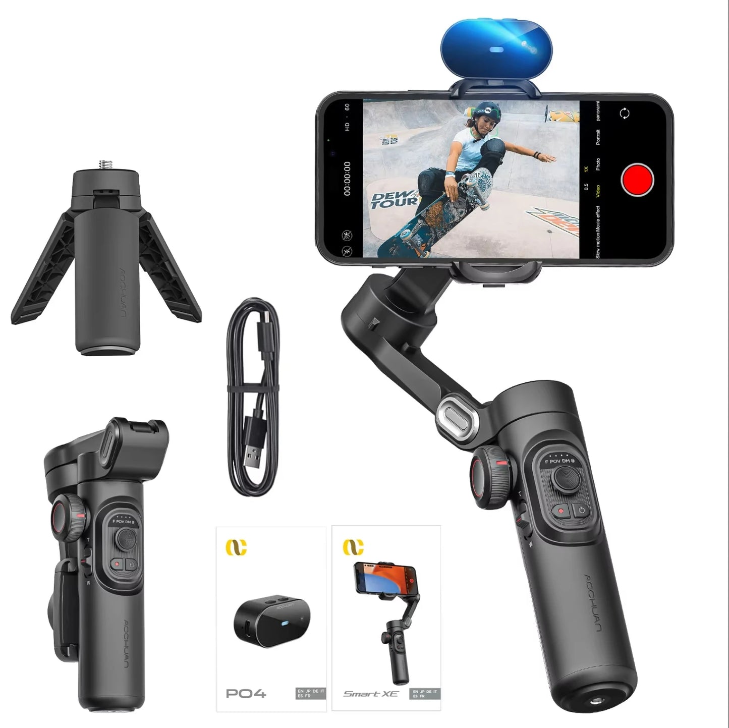 3-Axis Smartphone Gimbal Stabilizer (AI Tracking)