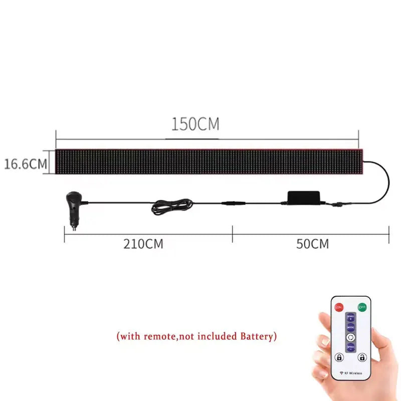 Devil Eye LED Pixel Panel Light – Remote Control Scrolling Display for Car & Truck 12V/24V