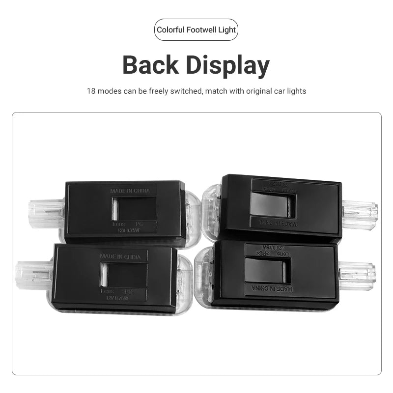 Car Interior Ambient LED Lights Kit (Footwell Lighting)