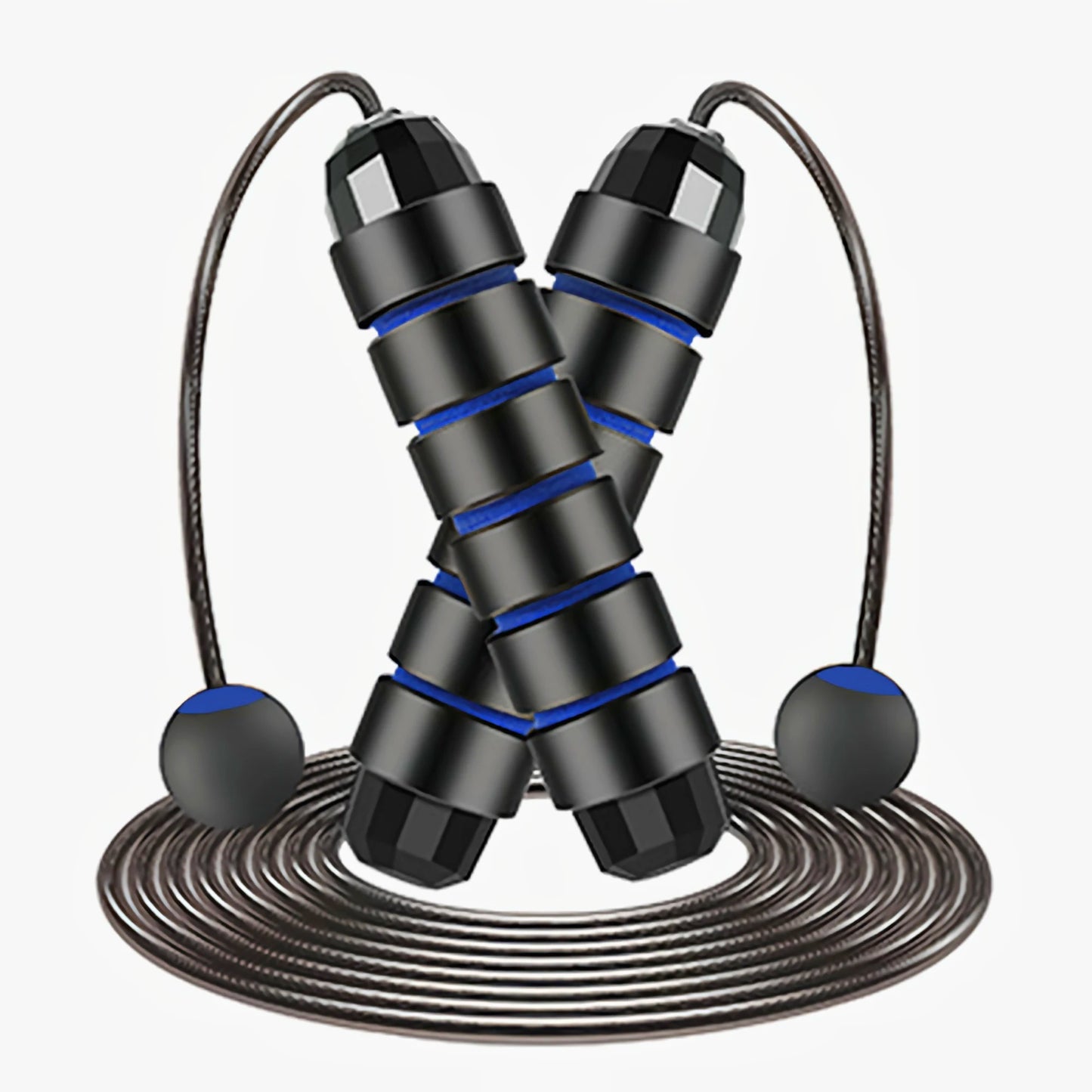 With Ball Bearings Adjustable Tangle-Free Speed Wire Jump Rope Workout with Foam Handles for Fitness Home Workouts and Slim Body