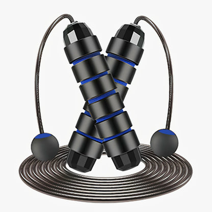 With Ball Bearings Adjustable Tangle-Free Speed Wire Jump Rope Workout with Foam Handles for Fitness Home Workouts and Slim Body