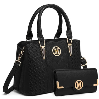 Miss Lulu WOMEN'S handbag Medium WOMEN'S Shopper Set Elegant PU leather handbag Ideal for Everyday Work