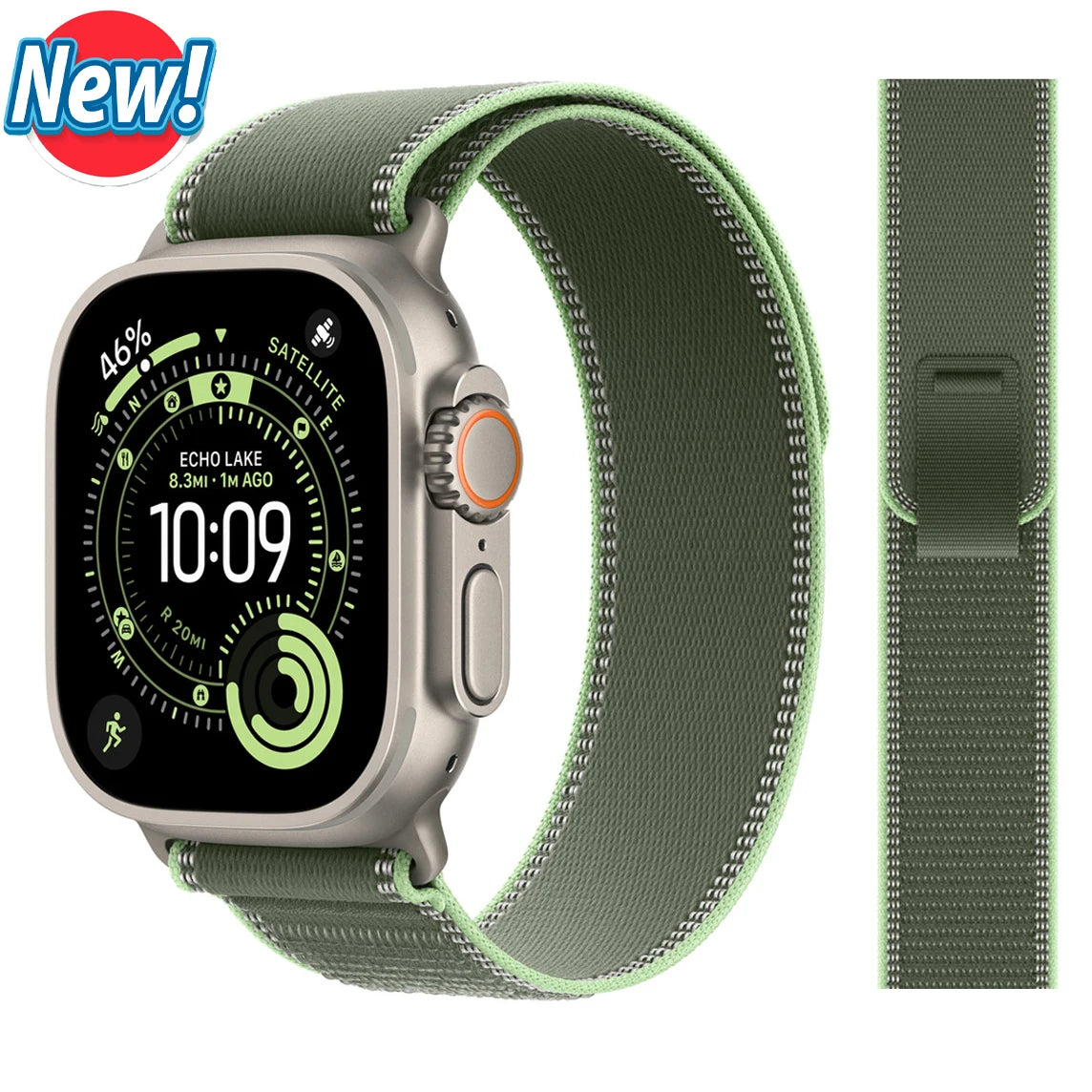Trail Loop Strap for Apple Watch – Adjustable Sport Band (40–49mm, Ultra/Series Compatible)