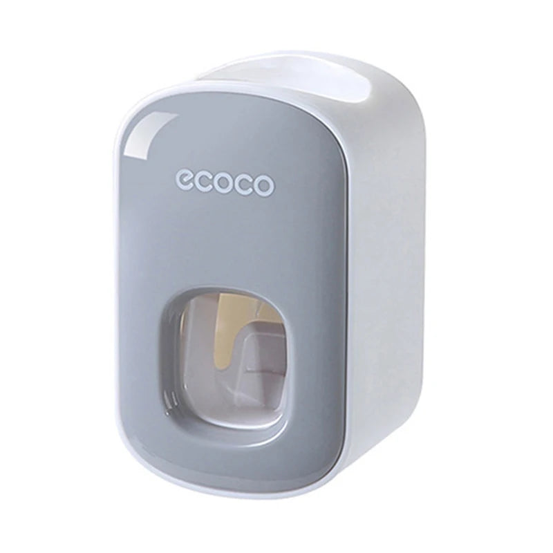 Automatic Toothpaste Dispenser Set – Wall Mounted Toothbrush Holder & Dust-Proof Organizer