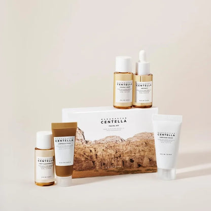 🌿 SKIN1004 Madagascar Centella Travel Kit – Mini 5pcs Skincare Set (Toner, Ampoule, Cream & Cleanser)