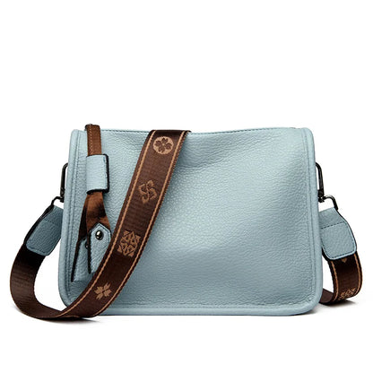 High Quality Genuine Leather Women’s Tote Bag – Soft Cowhide Shoulder & Crossbody Messenger Bag