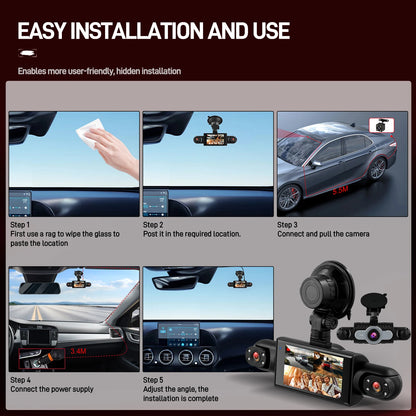 1080P 4-Camera Dash Cam – Full Protection Recording System