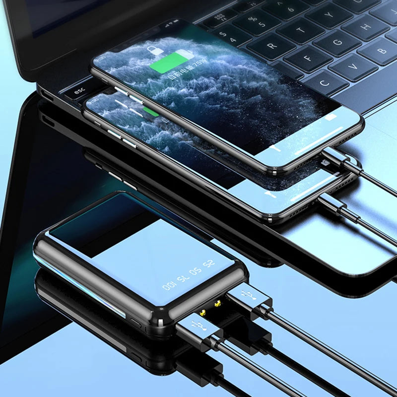 20000mAh Portable Mini Power Bank with LED Display & Fast Charging