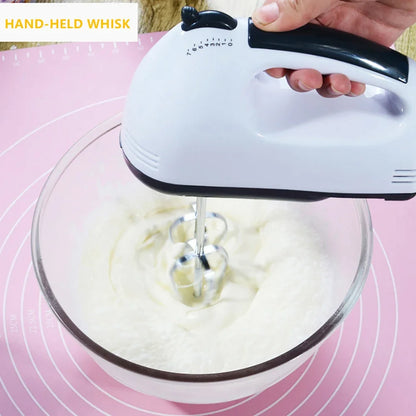 Electric Food Cake Dough Mixer DIY Set 7 Speed Control Beaters 1.7L Rotating Mixing Bowl Kitchen Multi Blender 100W EU plug