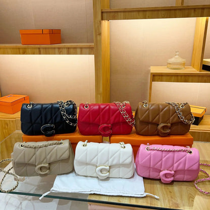 Quilted Stitch Chain Shoulder Crossbody Top Handle Bag Women Fashion Trendy Hobo Handbag Hot Selling