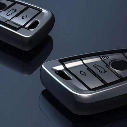Titanium Gray Smart Car Key Case Cover for BMW
