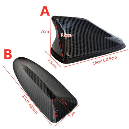 Universal Shark Fin Car Antenna – Carbon Fiber Style AM/FM Signal Amplifier