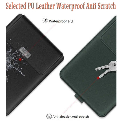 for Samsung Galaxy Book 4 5 Pro 360 Laptop Bag Flip Sleeve Stand Cable Belt Charger Mouse Pouch PU Antiwater Notebook Carry Case