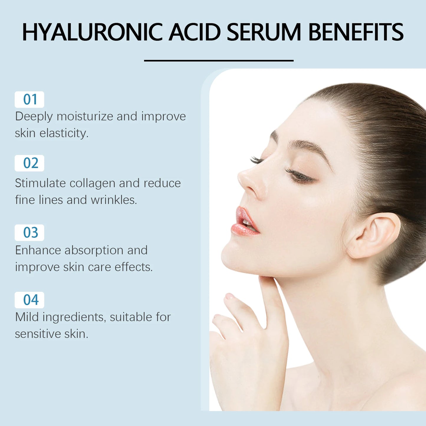 0.25mm Micro Needle Essence Hyaluronic Acid Microneedle Roller Facial Serum Hydrating Brightening Pore Refining Beauty Skin Care