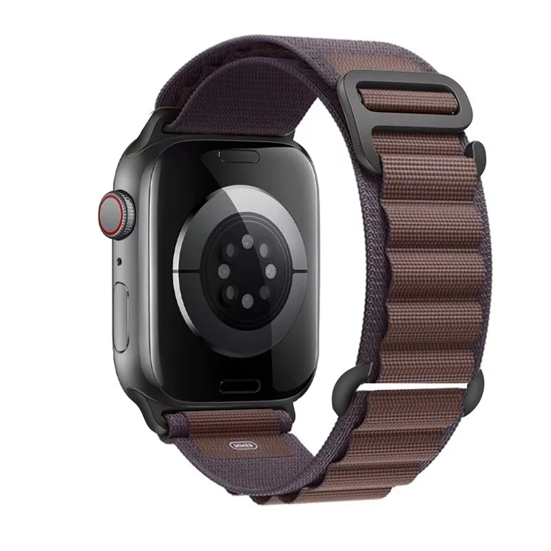 Nylon Alpine Strap for Apple Watch – Adjustable Sport Band (40–49mm, Ultra & Series Compatible)