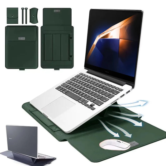 për çantë laptopi Samsung Galaxy Book 4 5 Pro 360, kapak me mbështetëse, rrip kabllosh, karikues, çantë miu, kuti mbajtëse notbuku prej PU kundër ujit