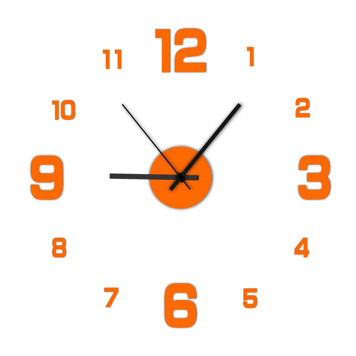 Creative Frameless DIY Wall Clock – Modern Silent Wall Decoration for Living Room & Office