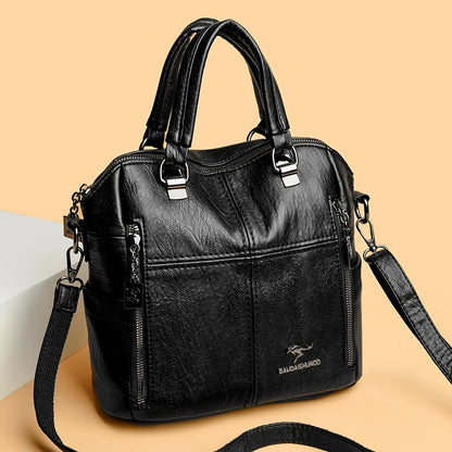 Hot Sale High Quality Leather Backpack Women Shoulder Bags Multifunction Travel Backpack School Bags for Girls Bagpack Mochila