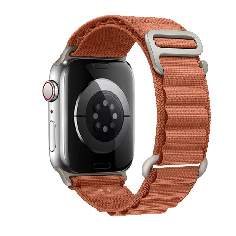 Nylon Alpine Strap for Apple Watch – Adjustable Sport Band (40–49mm, Ultra & Series Compatible)