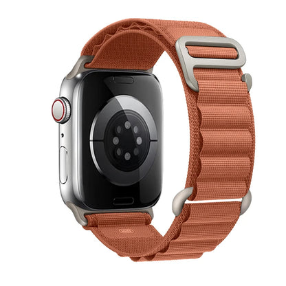 Nylon Alpine Strap for Apple Watch – Adjustable Sport Band (40–49mm, Ultra & Series Compatible)