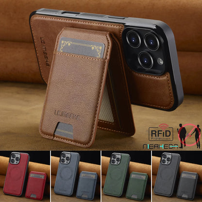 2-in-1 Detachable Leather Case with Card Pocket – iPhone 16/15/14/13/12/11 & More