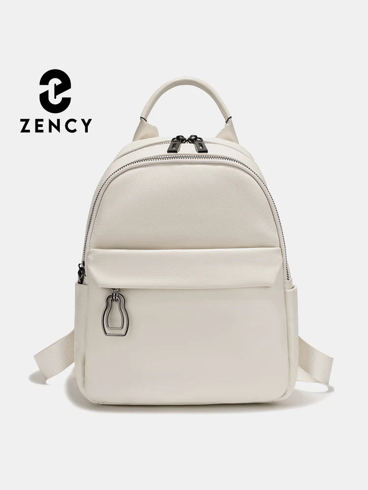 Zency 100% Genuine Leather Women’s Backpack – High Quality Travel, School & Commuter Bag