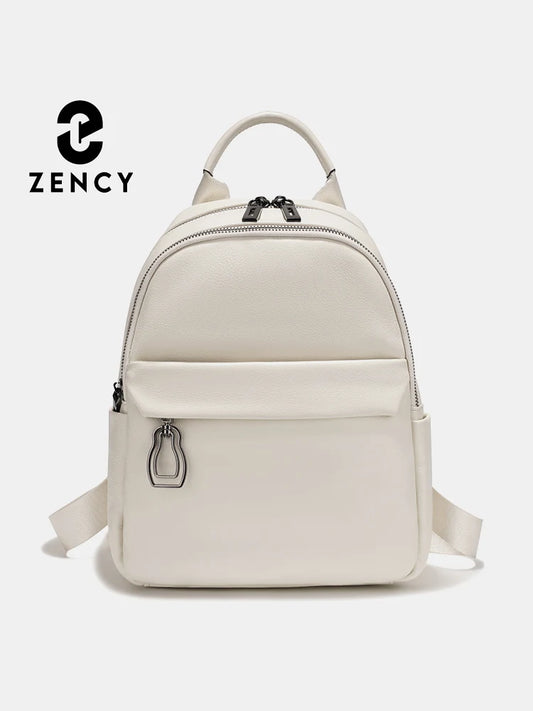 Zency 100% Genuine Leather Women’s Backpack – High Quality Travel, School & Commuter Bag