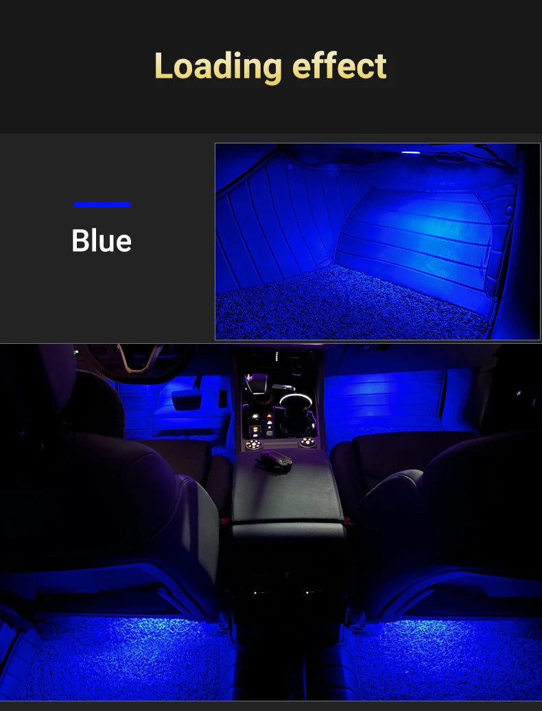 Car Interior Ambient LED Lights Kit (Footwell Lighting)