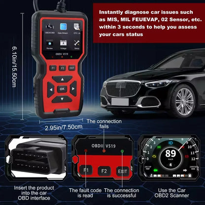 Smart OBD2 Diagnostic Scanner (Check Engine Code Reader)