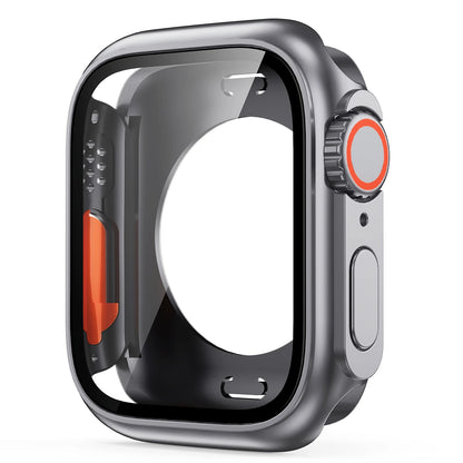 Apple Watch Bumper Case with Screen Protector – Hard PC Front & Rear Cover (40–45mm, Series Compatible)