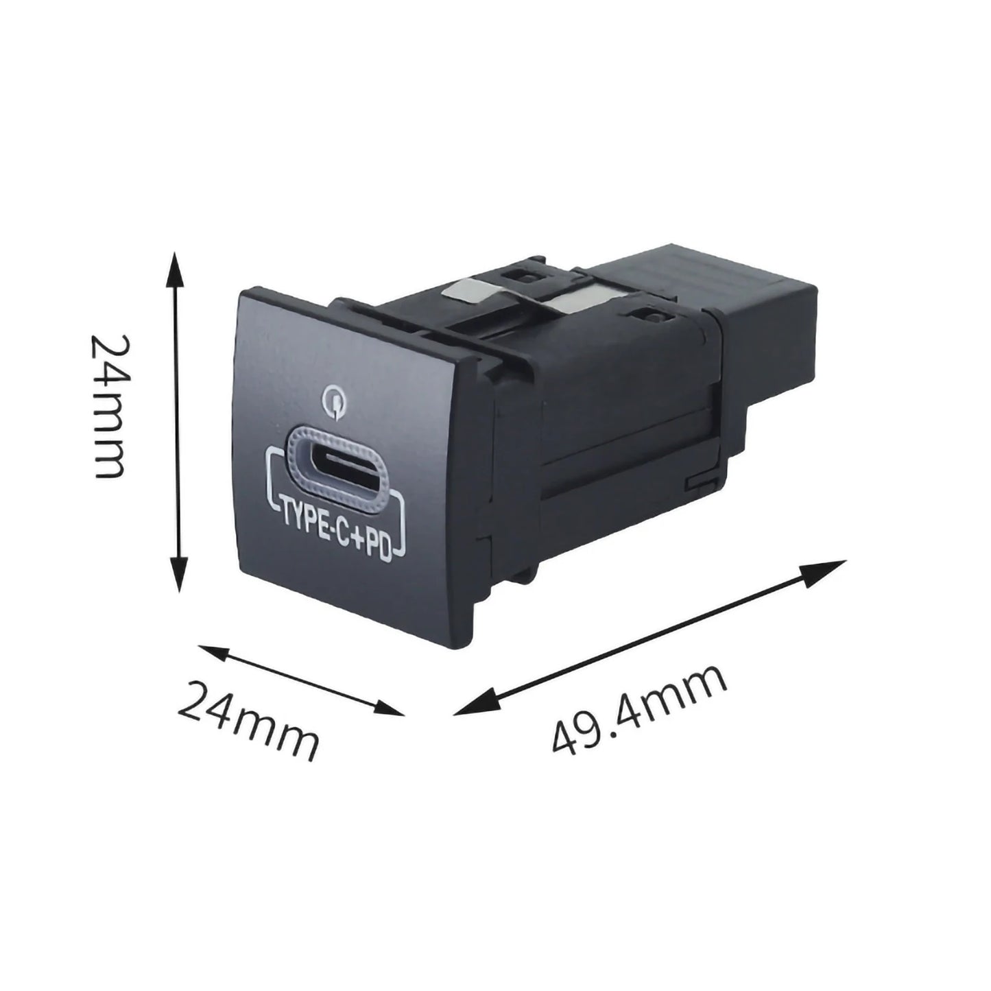 USB Car Charger Socket QC3.0 & Type-C PD for VW Golf 6, Jetta 5, Scirocco (2006–2012) – 12V/24V