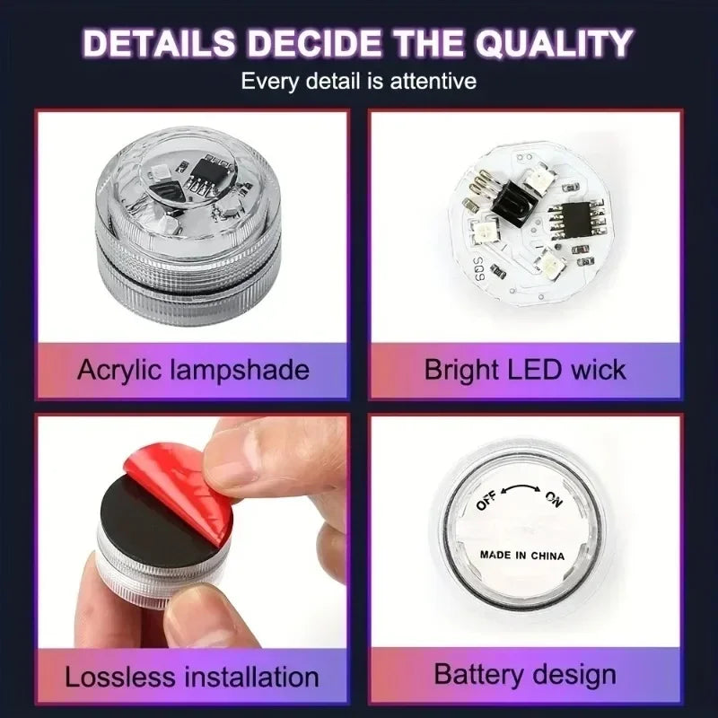 Wireless LED Car Interior Light – Adhesive Ambient Roof Lamp with Remote Control
