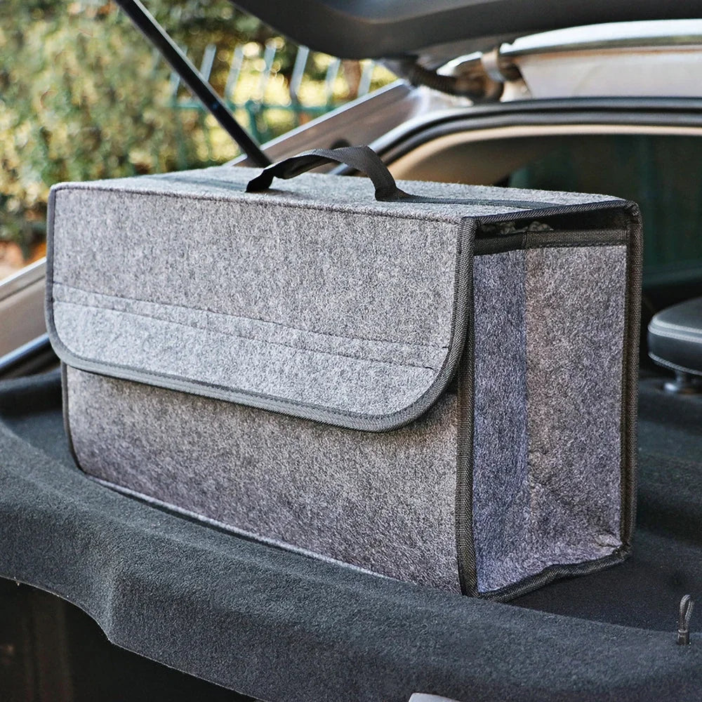 Large Car Trunk Organizer – Anti-Slip Compartment Storage Bag Felt Tool Box