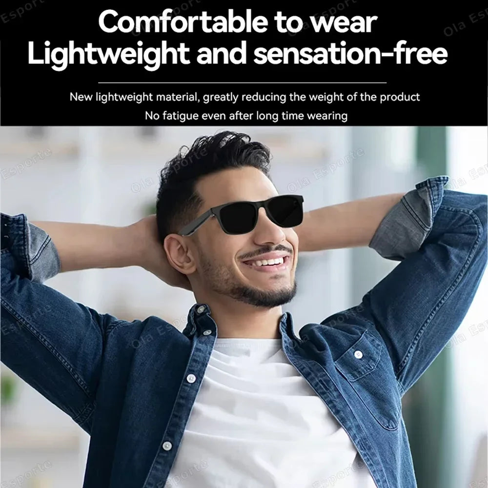 Lenovo 8K AI Smart Camera Glasses Remote Control Touch Photo Recording Translator Voice Assistant Wireless Bluetooth5.3 Sunglass